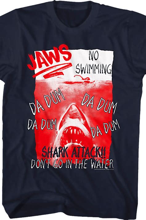 Shark Attack Poster Jaws T-Shirt