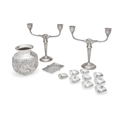 Bonhams : A GROUP OF PERUVIAN STERLING SILVER TABLE ACCESSORIES by ...