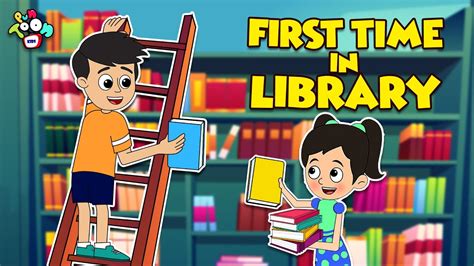 First Time in Library | Animated Stories | English Cartoon | Moral Stories | PunToon Kids - YouTube