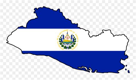 El Salvador Flag Map Clipart (#5576337) - PinClipart