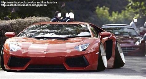 Car & Bike Fanatics: Modified Lamborghini Aventador with a Ferrari FF in the background