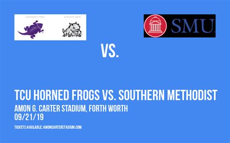 TCU Horned Frogs vs. Southern Methodist (SMU) Mustangs Tickets | 21st ...