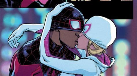 Miles Morales and Spider-Gwen share a kiss in first look at next Spider ...