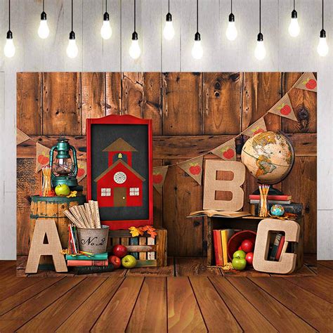 Photography Background Back To School Book Wood Party Planks Decor Backdrop Photocall Photo ...