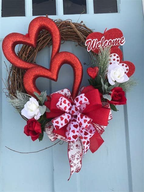 30+ Fancy Valentine Day Wreaths For Your Home Decoration | Valentine ...