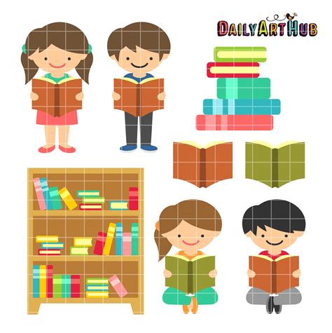 Reading is Fun Clip Art Set – Daily Art Hub // Graphics, Alphabets & SVG