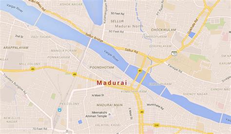 Map of Madurai