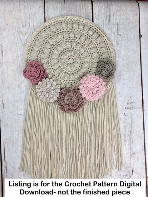 Crafty Boho Wall Hanger Crochet Pattern | Crochet dreamcatcher pattern, Crochet wall hangings ...