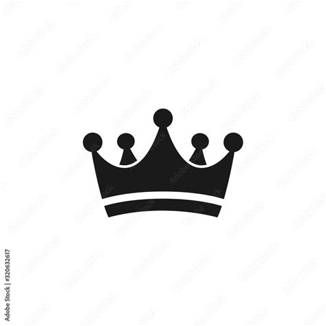 Royal crown black isolated vector icon. Simple crown glyph symbol. Stock Vector | Adobe Stock