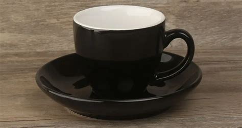 3.5oz Ceramic Stoneware Espresso Coffee Cup And Sacuer Set Black Glossy Color - Buy Ceramic ...