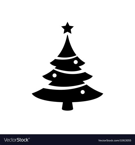 Christmas tree icon Royalty Free Vector Image - VectorStock