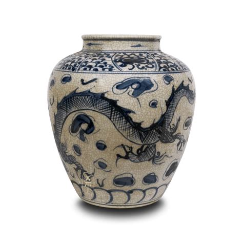 Small ceramic vase dragon - Asian Mix Interior