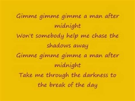 abba - gimme gimme gimme lyrics - YouTube