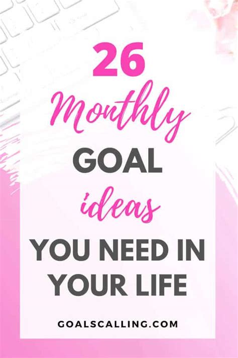 New Month, New Goals: Tips and Ideas for Monthly Goals