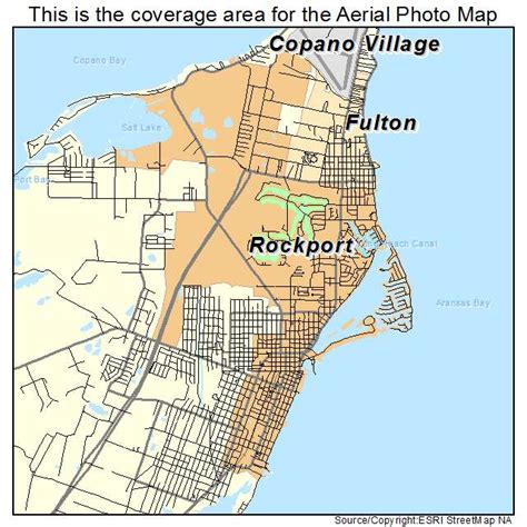 Aerial Photography Map of Rockport, TX Texas