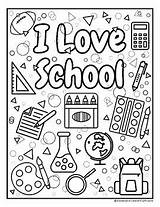 Early Finisher Elementary Coloring Page  I Love School Sheet sketch template