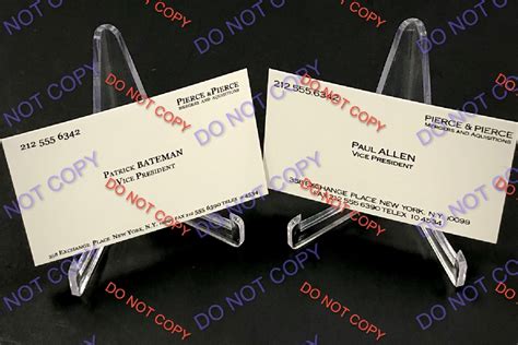 Patrick Bateman & Paul Allen “American Psycho” replica prop business ...