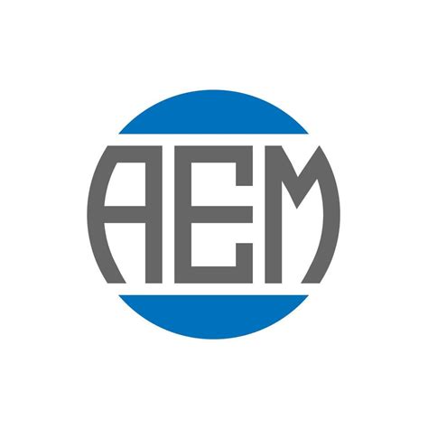 AEM letter logo design on white background. AEM creative initials circle logo concept. AEM ...