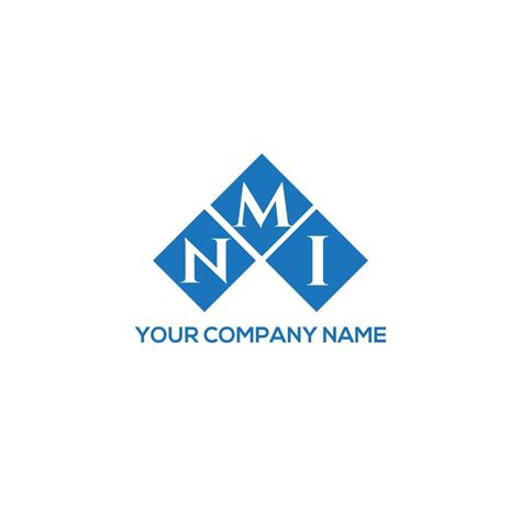 NMI letter logo design on WHITE background. NMI creative initials ...