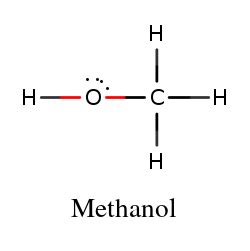 Draw the Lewis structure for methanol, CH3OH. | Study.com