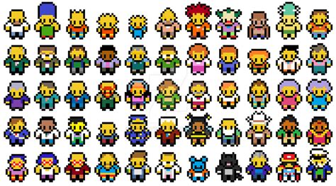 Pixel Simpsons sprites by mudkat101 on DeviantArt