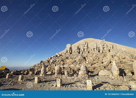 Mount Nemrut in Turkey. stock photo. Image of colossal - 161366634