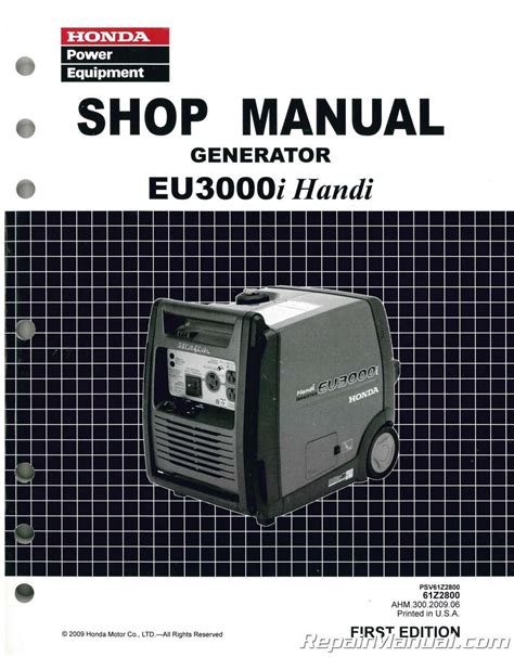 Honda EU3000i Handi Generator Shop Manual