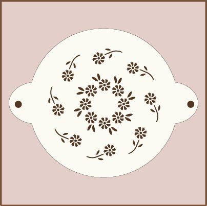 Flower Wreath Cake Stencil