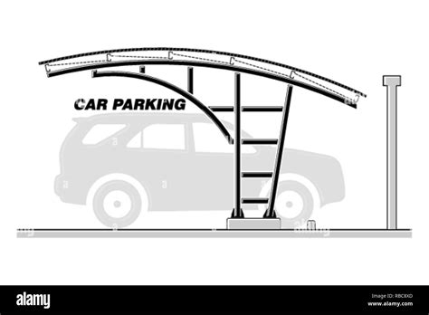 Side view of roof for car parking, vector illustration Stock Vector Image & Art - Alamy