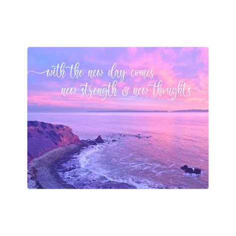 Purple Pink Ocean Sunset Photo Inspirational Quote Metal Print | Zazzle