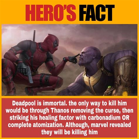 Deadpool Vs Thanos Fight | Superhero facts, Dc comics facts, Deadpool facts