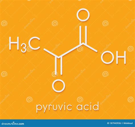 Pyruvic Acid Molecular Structure Isolated On White Royalty-Free ...