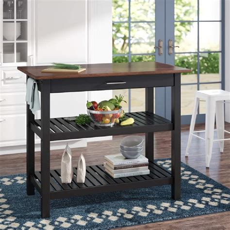 Buy Kitchen Work Table with Storage Drawer, Free-Standing Butcher Block ...