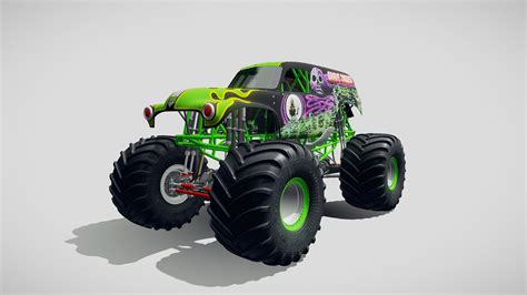 Grave Digger Monster Truck - Buy Royalty Free 3D model by SQUIR3D [f861f0d] - Sketchfab Store