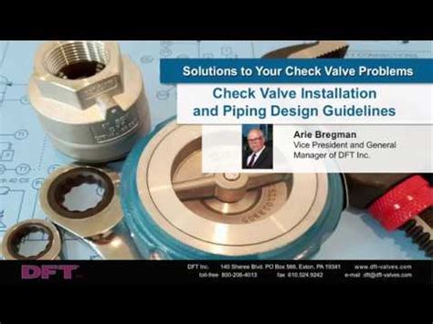 Check Valve Installation and Piping Design Guidelines Webinar - YouTube