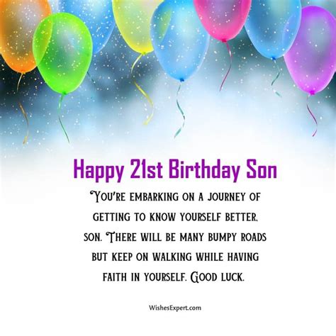 Happy 21st Birthday Son : 35+ Wishes And Messages