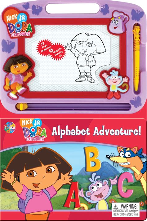 Buy Dora Alphabet Adventure Storybook & Magnetic Drawing Kit(Nickelodeon Learning) Online at ...