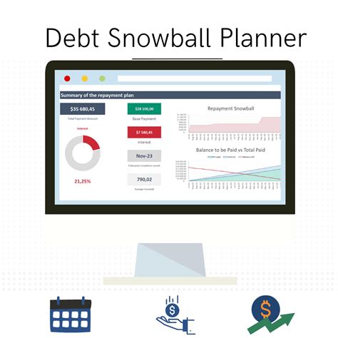 Debt Snowball Planner - Avalanche - Dashboard | Spreadsheet