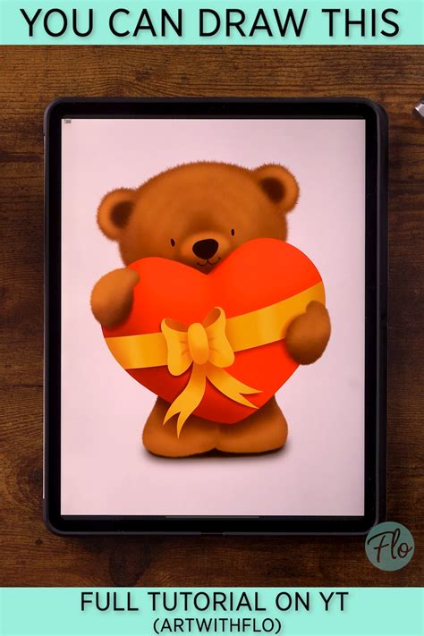 You can draw this love bear in procreate – Artofit