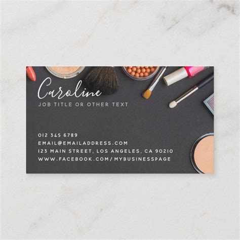 Modern Makeup Artist / Cosmetics Business Card | Zazzle | Cosmetic ...