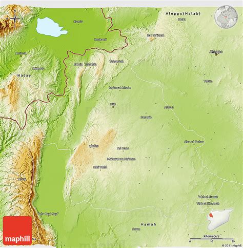 Physical 3D Map of Idlib