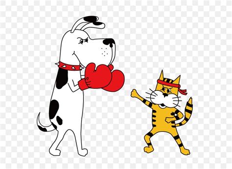 Cats And Dogs Fighting Cartoon