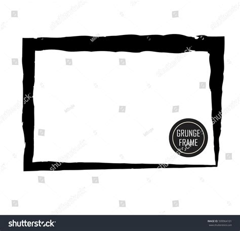 Vector Frame Rectangle Image Distress Texture Stock Vector (Royalty ...