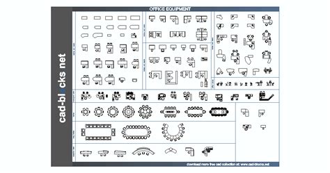 Others CAD Blocks: office equipment in plan and elevation view