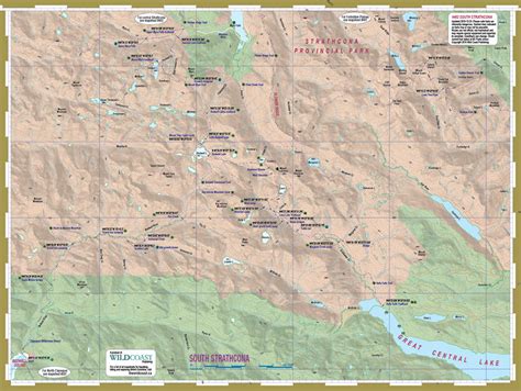 South Strathcona Provincial Park Map/Topographic Trail Mapsheet – Wild ...