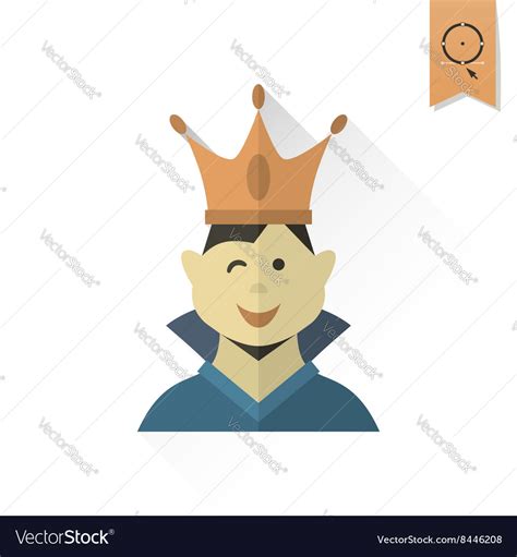 Little boy with a crown Royalty Free Vector Image