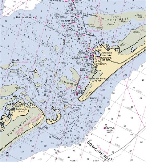 Navigation Chart - Oracoke Inlet | Navigation chart, Map, Geography