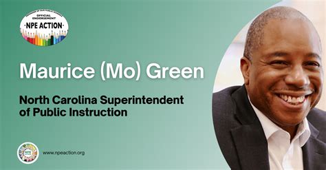 NPE Action endorses Maurice (Mo) Green for NC Superintendent of Public Instruction. - NPE Action