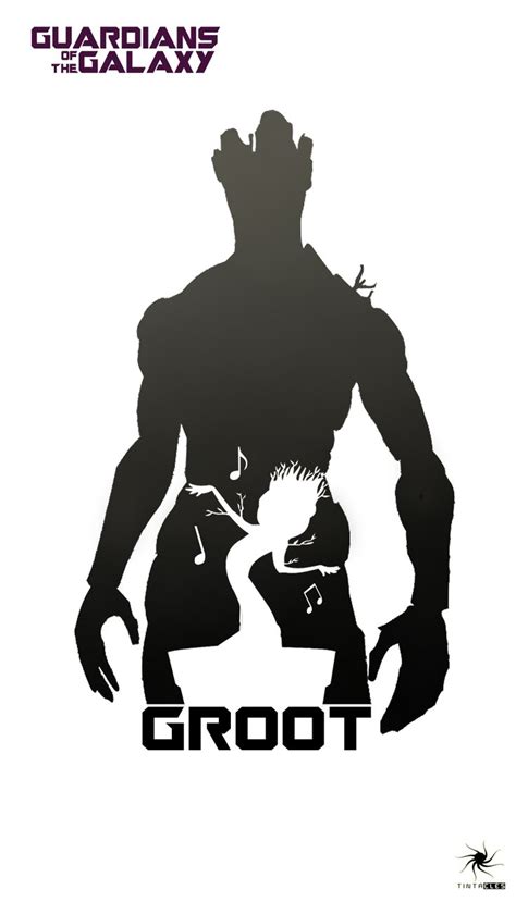 Guardians of the Galaxy | Groot | Vin Diesel | Marvel | Fan Art | Superhero silhouette ...