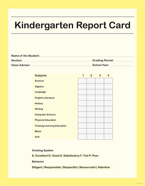 Blank Report Card Template – Mightyprintingdeals.com